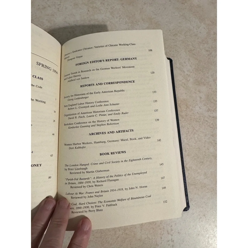International Labor and Working-Class History Journal Bound Vol 43-45 1993-1994